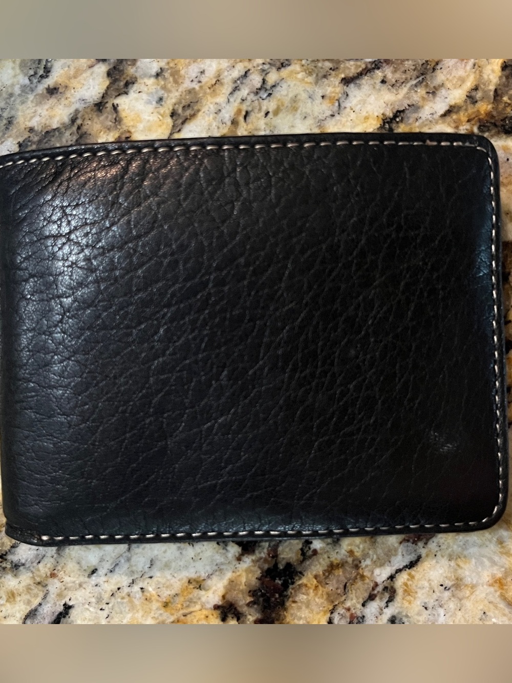 Men's Black Leather Wallet - Vintage
